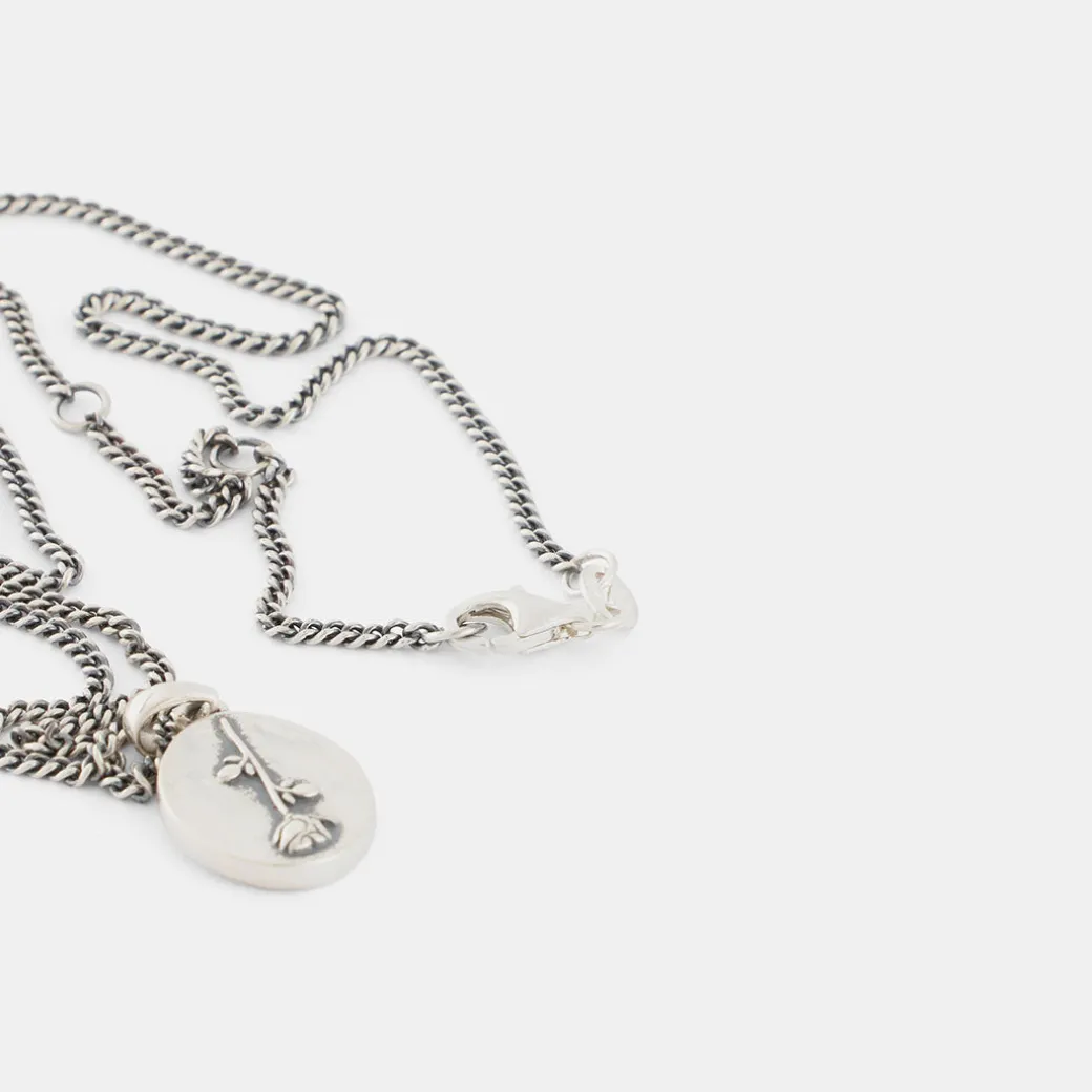 Silver Rose Necklace