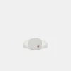 Silver Ruby Birthstone Ring