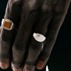 Silver Sapphire Birthstone Ring