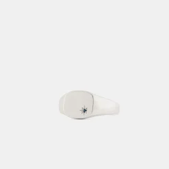 Silver Sapphire Birthstone Ring