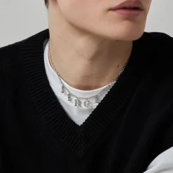 Silver Serge Alphabet Gem Necklace