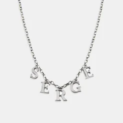Silver Serge Alphabet Necklace