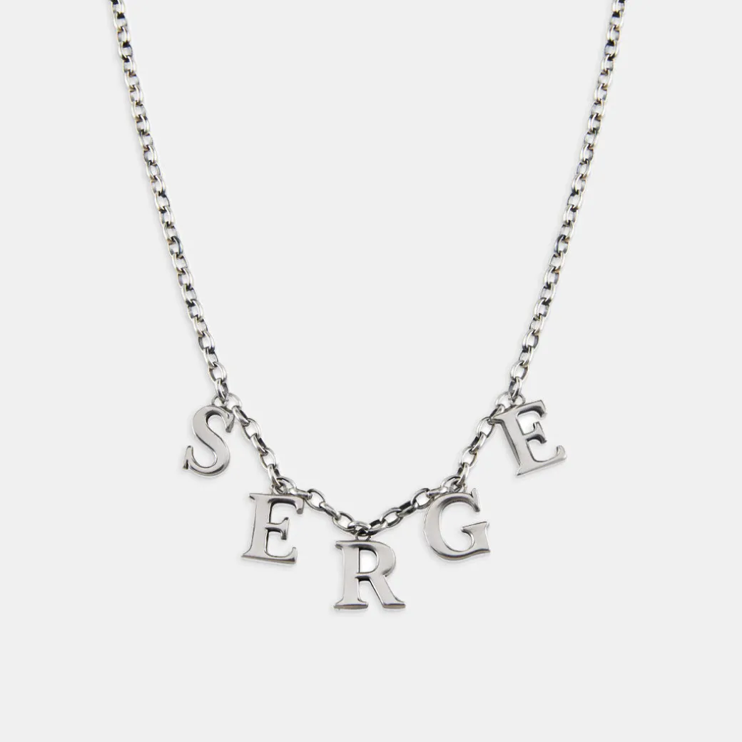 Silver Serge Alphabet Necklace