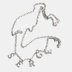 Silver Serge Alphabet Necklace