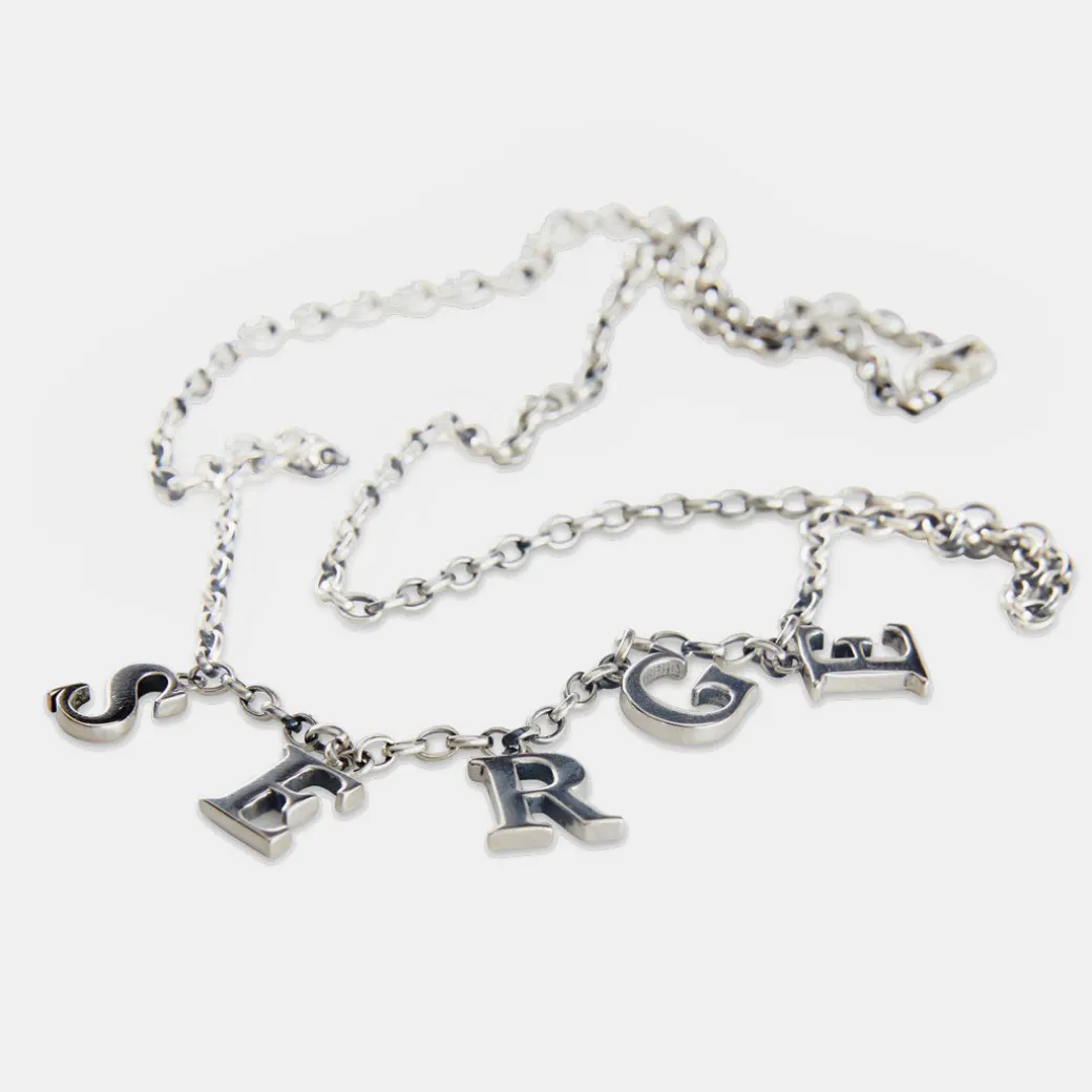 Silver Serge Alphabet Necklace