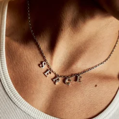 Silver Serge Alphabet Necklace