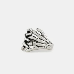Silver Skeleton Hands Ring