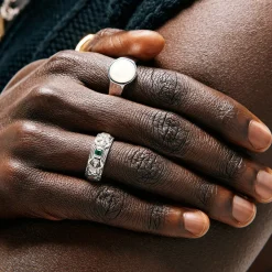 Silver Statue Band Ring