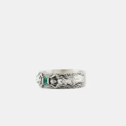 Silver Statue Band Ring