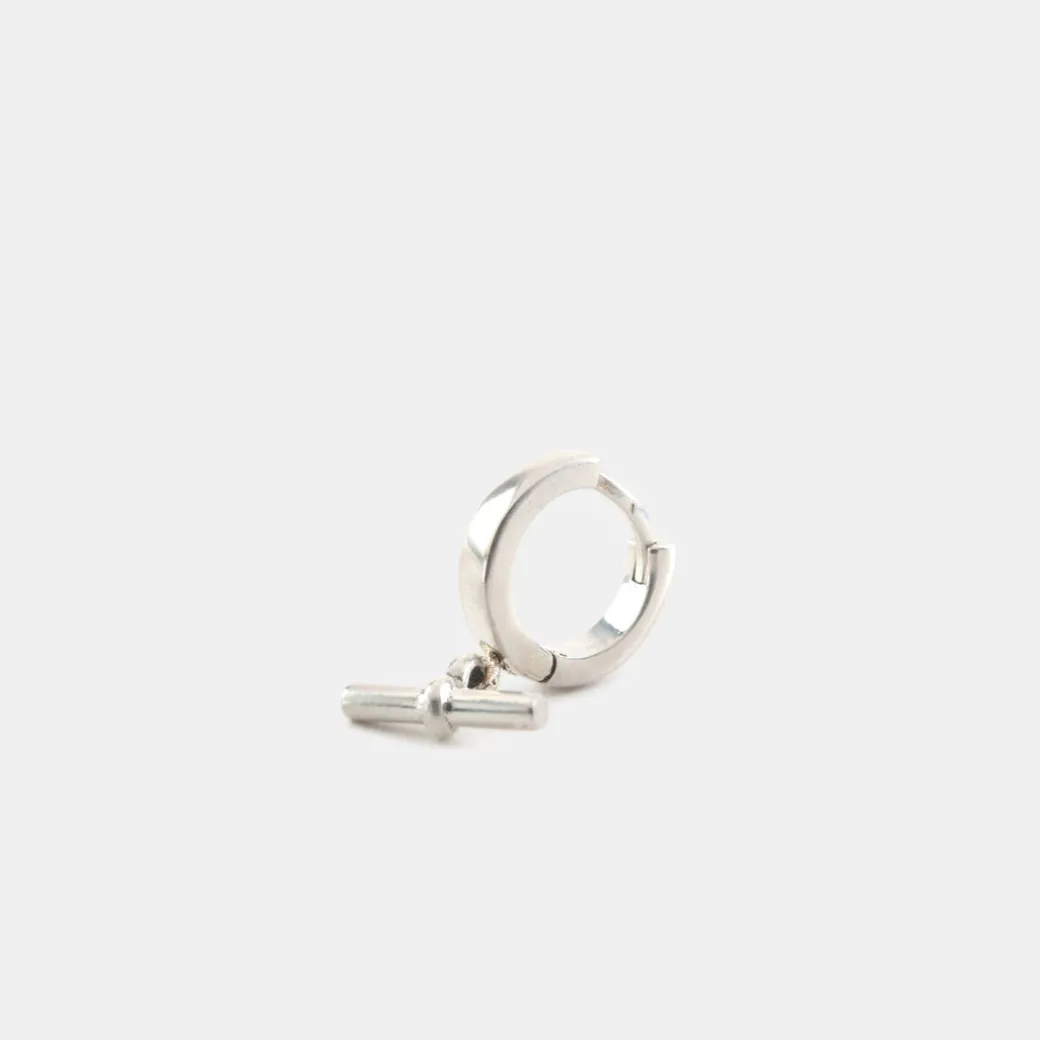 Silver T-Bar Earring