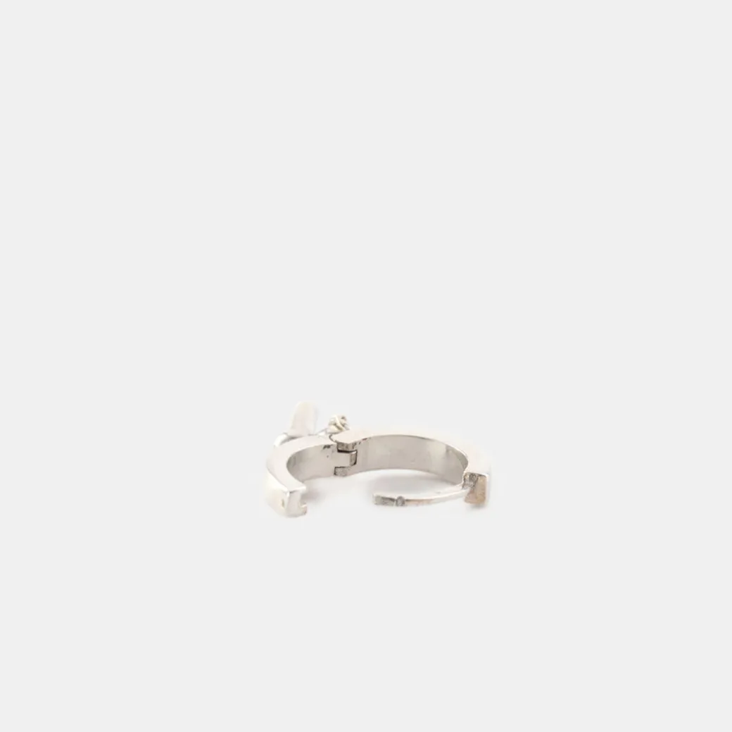 Silver T-Bar Earring