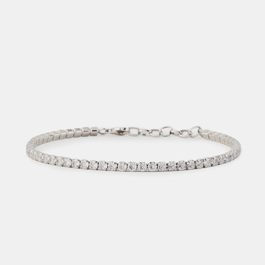 Silver Tennis Chain Bracelet