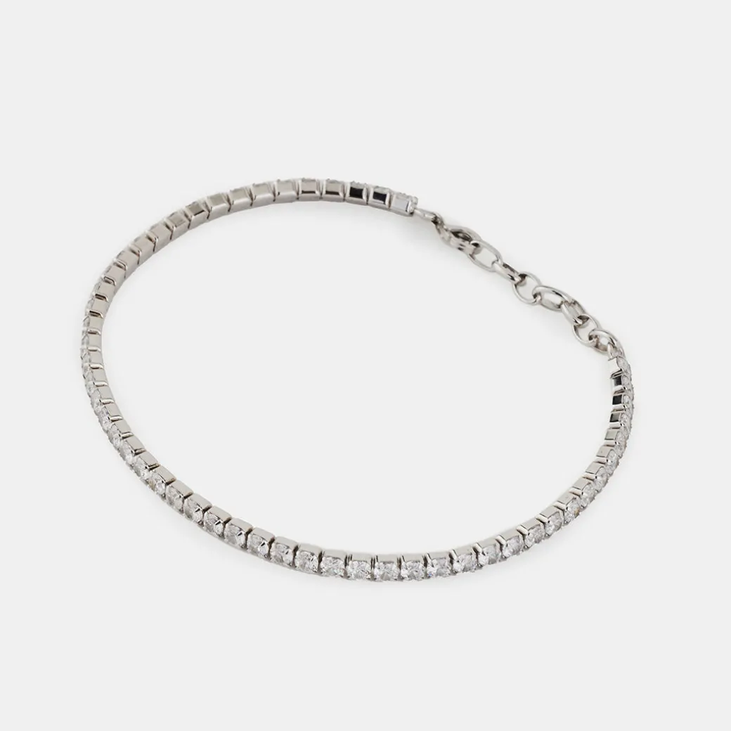 Silver Tennis Chain Bracelet