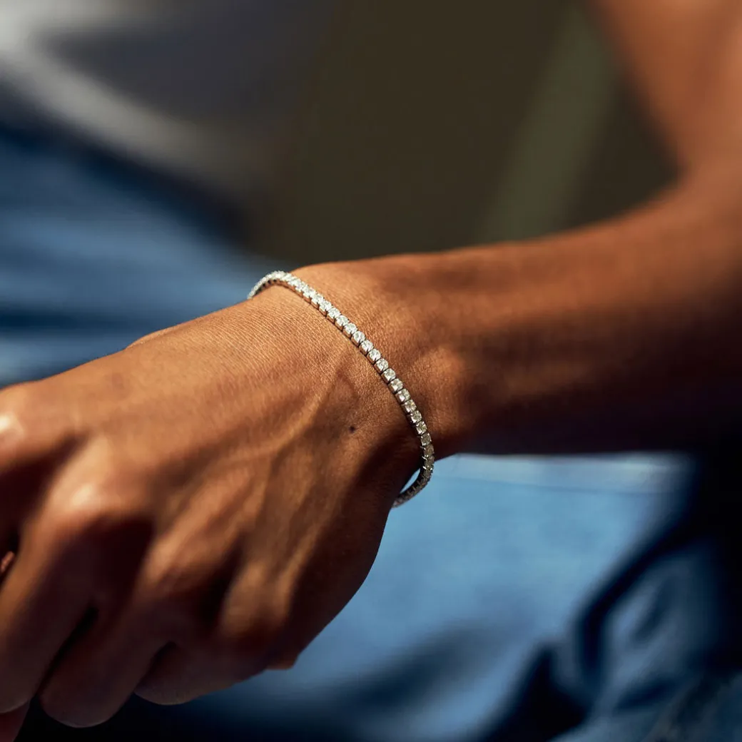 Silver Tennis Chain Bracelet