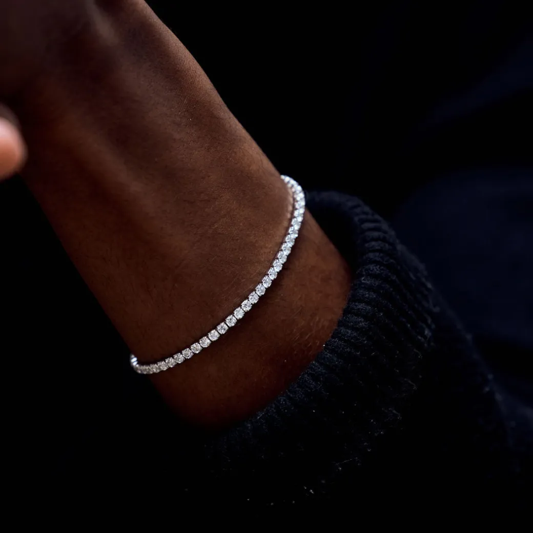 Silver Tennis Chain Bracelet