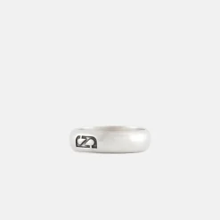 Silver Trademark Band Ring