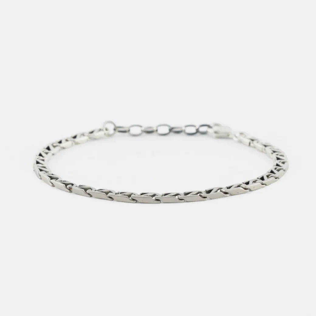 Silver Trademark Chain Link Bracelet