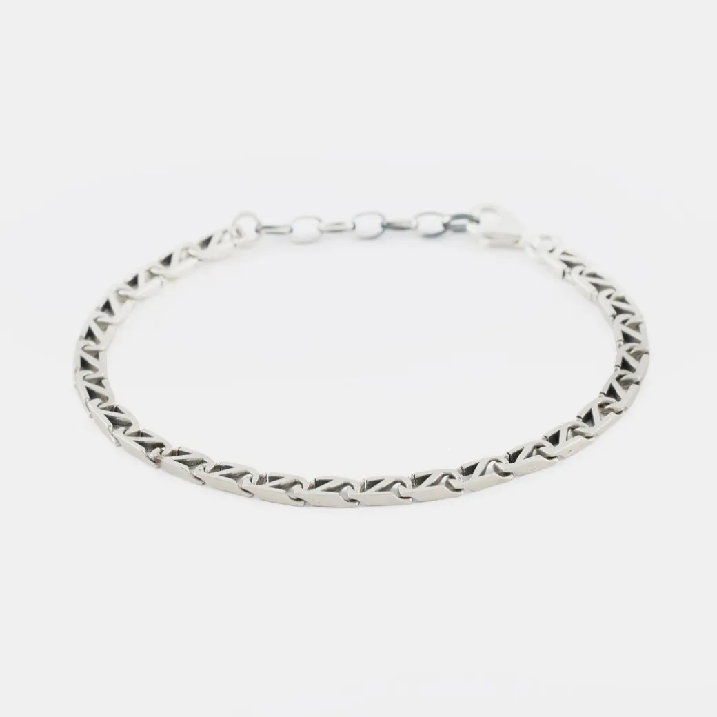 Silver Trademark Chain Link Bracelet