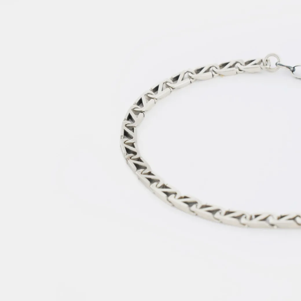 Silver Trademark Chain Link Bracelet