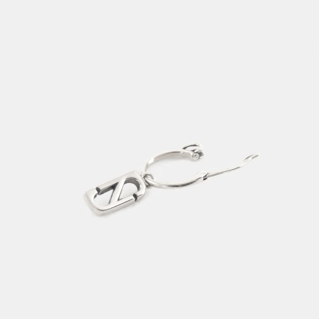 Silver Trademark Pendant Earring