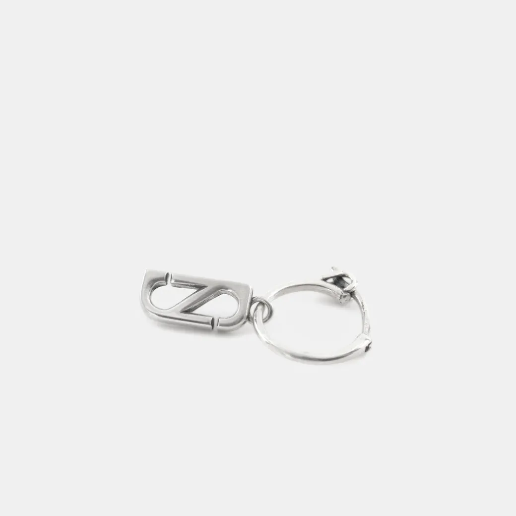 Silver Trademark Pendant Earring