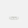 Silver Trademark Rectangle Ring