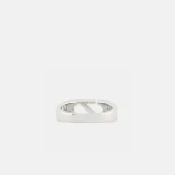 Silver Trademark Rectangle Ring