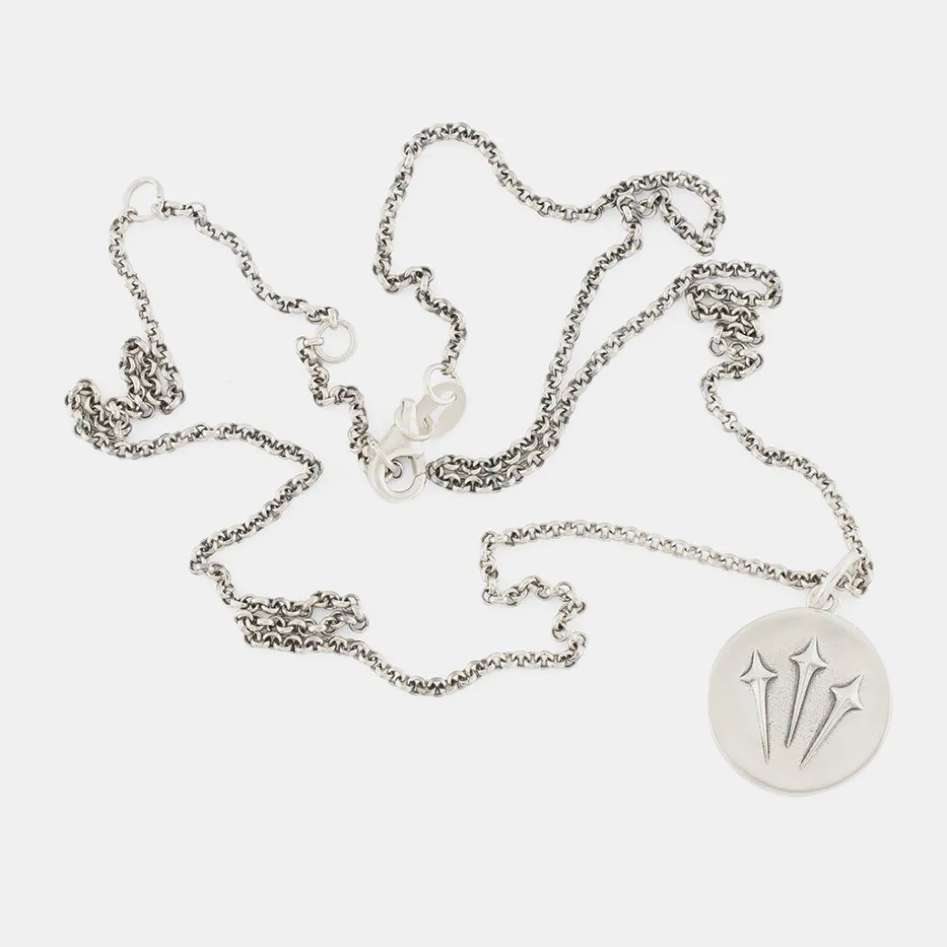 Silver Trinity Sword Necklace