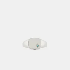 Silver Turquoise Birthstone Ring