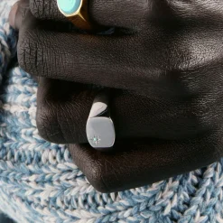 Silver Turquoise Birthstone Ring