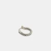 Silver Twist Hoop Earring