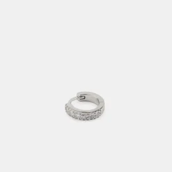 Silver Zirconia Hoop Earring