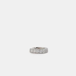 Silver Zirconia Hoop Earring