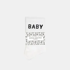 White Yeah Baby Socks